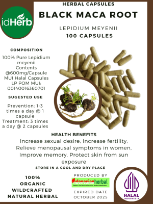 pure black maca root in capsule